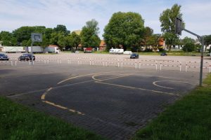 Basketballkorb in der Graft