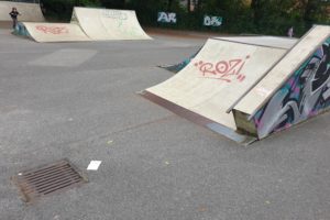 Blick auf den Skateepark