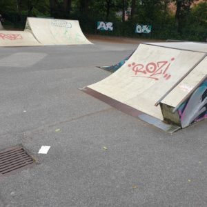 Blick auf den Skateepark