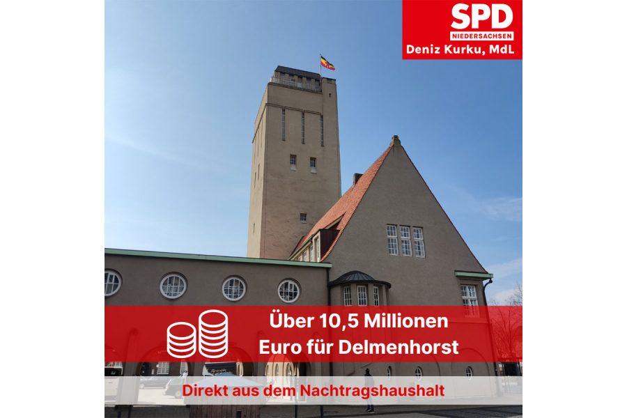 Wasserturm mit Überschrift der Meldung